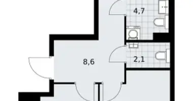 Appartement 2 chambres dans Troïtsk, Russie