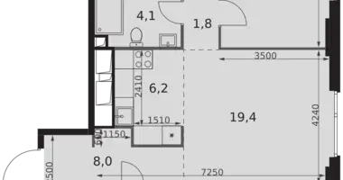 Apartamento 4 habitaciones en Moscú, Rusia