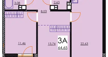 Appartement 3 chambres dans Minsk, Bélarus