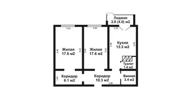 Apartamento 2 habitaciones en Minsk, Bielorrusia