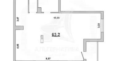 Apartamento 2 habitaciones en Brest, Bielorrusia