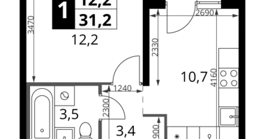 Appartement 1 chambre dans Leninsky District, Fédération de Russie