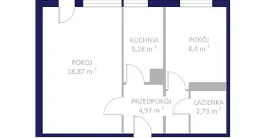 Mieszkanie 2 pokoi w Warszawa, Polska