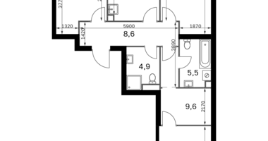 Appartement 3 chambres dans Moscou, Fédération de Russie