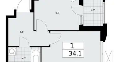 Квартира 1 комната в поселение Сосенское, Россия