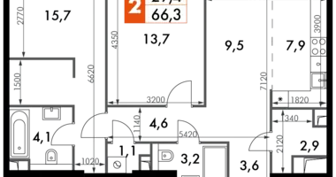 Appartement 3 chambres dans North-Western Administrative Okrug, Fédération de Russie