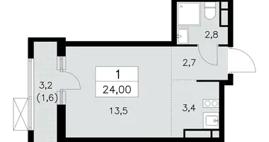 Apartamento 1 habitación en poselenie Sosenskoe, Rusia