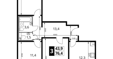 Mieszkanie 3 pokoi w Nekrasovka District, Rosja