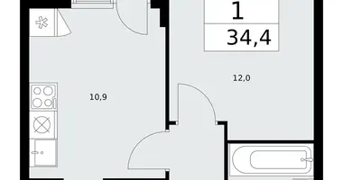 Apartamento 1 habitación en poselenie Sosenskoe, Rusia