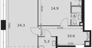 Apartamento 2 habitaciones en North-Western Administrative Okrug, Rusia