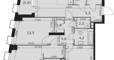 4 room apartment in Moscow, Russia