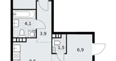 3 room apartment in Vnukovo, Russia