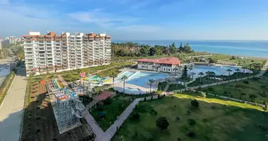 3 room apartment with balcony, with air conditioning, with sea view in Mersin, Turkey
