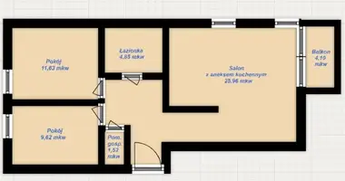 Wohnung 3 zimmer in Warschau, Polen