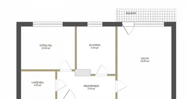 Apartamento 2 habitaciones en Varsovia, Polonia