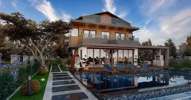 Villa 5 chambres avec Climatiseur, avec Vue sur la montagne, avec parkovka dans Fethiye, Turquie