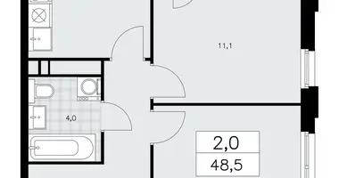 Appartement 2 chambres dans poselenie Sosenskoe, Fédération de Russie