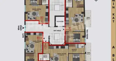 Ático Ático 5 habitaciones con Doble acristalamiento, con Balcón, con Amueblado en Muratpasa, Turquía