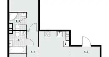 3 room apartment in Postnikovo, Russia