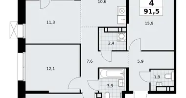 Appartement 4 chambres dans poselenie Sosenskoe, Fédération de Russie