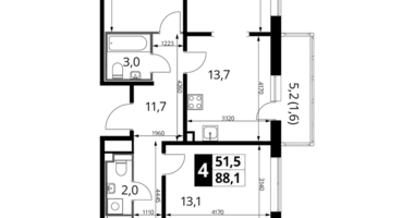 Apartamento 4 habitaciones en Nekrasovka District, Rusia