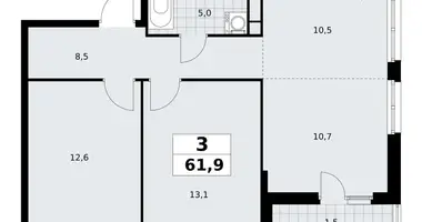 Apartamento 3 habitaciones en South-Western Administrative Okrug, Rusia