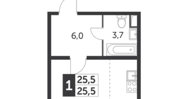 Studio 1 chambre dans Leninsky District, Russie