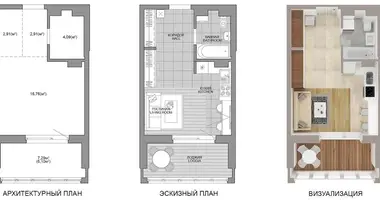 1 room apartment in Minsk, Belarus