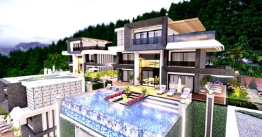 Villa 4 chambres avec Vue sur la mer, avec Piscine, avec Garage dans Alanya, Turquie