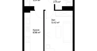 Квартира 1 комната в Ташкент, Узбекистан