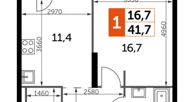 Apartamento 1 habitación en North-Western Administrative Okrug, Rusia