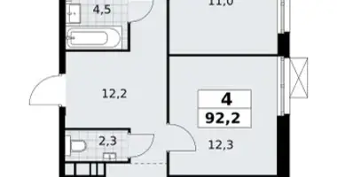 Apartamento 4 habitaciones en South-Western Administrative Okrug, Rusia