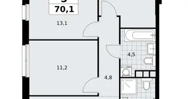 Apartamento 3 habitaciones en South-Western Administrative Okrug, Rusia