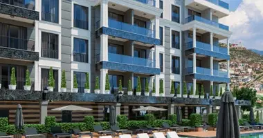 Wohnung 3 Zimmer mit Schwimmbad, mit Sicherheitsüberwachungssystem, mit Sauna in Alanya, Türkei