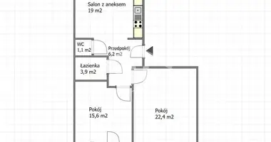 3 room apartment in Warsaw, Poland