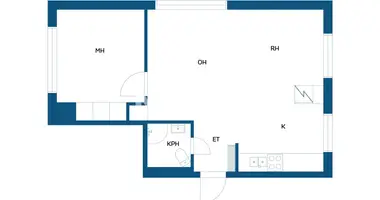Квартира 2 комнаты в Кинминтарано, Финляндия
