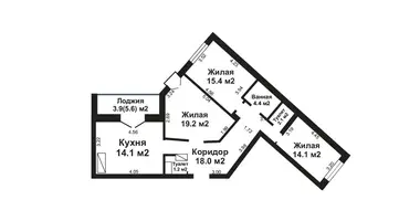 3 room apartment in Minsk, Belarus