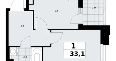 Mieszkanie 1 pokój w poselenie Sosenskoe, Rosja