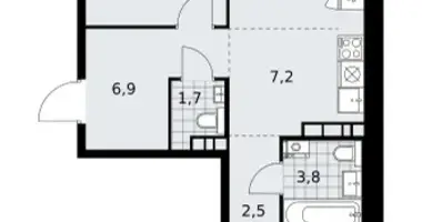 Apartamento 3 habitaciones en poselenie Sosenskoe, Rusia