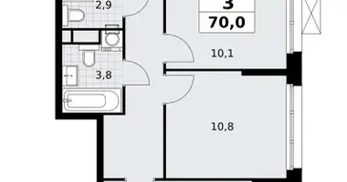 Apartamento 3 habitaciones en Postnikovo, Rusia