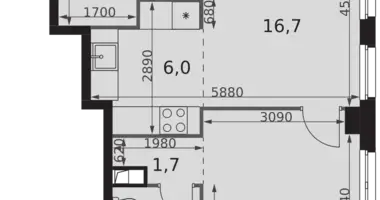 Apartamento 2 habitaciones en North-Western Administrative Okrug, Rusia