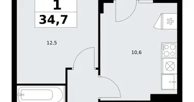 Wohnung 1 zimmer in Troizk, Russland