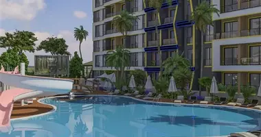 1 room apartment with terrace, with gaurded area, with бассейн in Alanya, Turkey