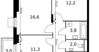 Apartamento 2 habitaciones en Sapronovo, Rusia