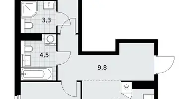 Apartamento 3 habitaciones en poselenie Sosenskoe, Rusia