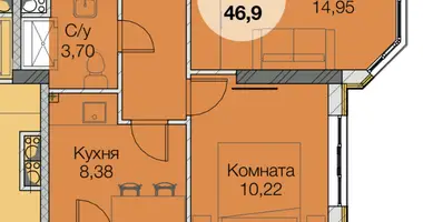 2 room apartment in Ilichanka, Ukraine