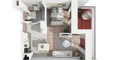 Apartamento 2 habitaciones en Varsovia, Polonia