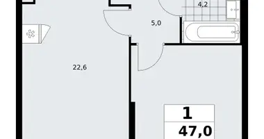 Apartamento 1 habitación en poselenie Sosenskoe, Rusia