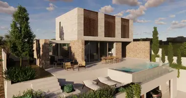 Villa 3 chambres avec parkovka parking, avec Terrasse, avec panoramic windows dans Chloraka, Chypre