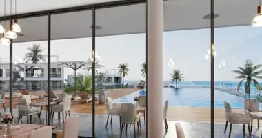 Пентхаус 3 комнаты  со стеклопакетами, с балконом, с видом на море в Аканту, Северный Кипр